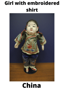 China Girl With Embroidered Shirt