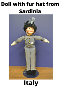 Italy Doll With Fur Hat From Sardinia