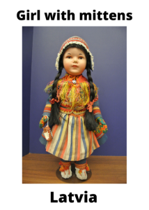 Latvia Girl With Mittens