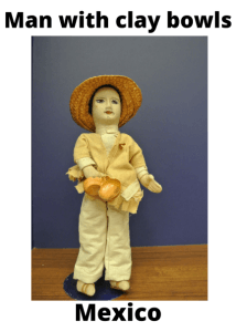 Mexico Man With Clay Bowls