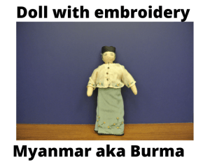 Myanmar Doll With Embroidery