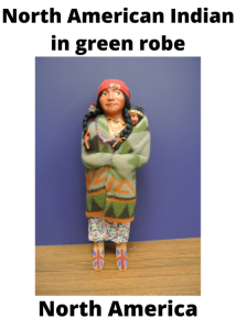 North America North American Indian In Green Robe