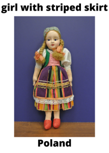 Poland Girl With Striped Skirt