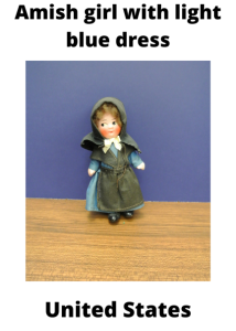 United States Amish Girl With Light Blue Dress