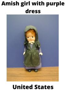 United States Amish Girl With Purple Dress