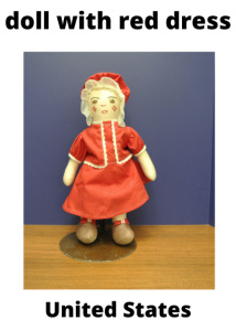 United States Doll In Red Dress